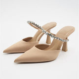 Breakj Head Behind The Empty Women's Shoes Drill Head Fine And Fashion Slippers Women Fashion Fashion