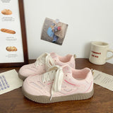 Breakj Training Shoes Female Small White Shoes Autumn New Versatile Thick Sole Heighten Comfortable Outside Wear Small Red Book Same