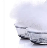 Breakj Maomao Sexy Super High Heels 15CM Thin Heel Waterproof Table Slippers Transparent Crystal Shoes Wedding Shoes Banquet High