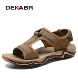 Hot Sale New Fashion Summer Leisure Beach Men Shoes High Quality Leather Sandals Plus Size 45 Men's Outdoor