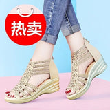 Women Slippers Heel Sandals Women's 2021 Summer New Fashion Heel Women's Sandales