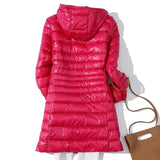 Women Puffer Jackets Ultralight Duck Down Jacket 2023 New Autumn Winter Portable Hooded Parka Coat Windproof Outwear 6XL