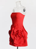 2025 Summer New Fashion Geek Flower Bra Splicing Body Dress Short Dress Thin High-End Dress