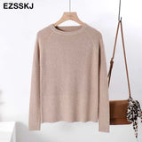 basic autumn winter thick Sweater Women long sleeve o-neck Soft Knit sweater Pullovers solid female Jumper