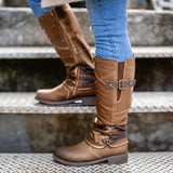 Breakj 2023 New Rough And Martin Boots Large-Size High-Sleet Zipper Women's Boots Knight Boots Women
