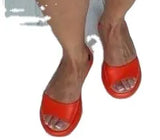 Breakj Sandals Women's New 2023 Summer Plus Size Flat Low Heel Fish Mouth Fashion Thick Platform Women's