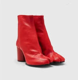 Breakj New Split Toe Show Thin Thick With High Heel Fashion Minority Low Sleeve Large Size Women's Boots Women's
