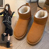 Winter New Thick-Soled Large-Size Lovers Plush And Thickened Warm Cotton Boots Leisure Korean Version Of Snow