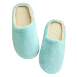 Soft Plush Cotton Slippers Unisex Non-slip Couples Slippers Furry Indoor Home Slippers Women Bedroom Shoes Flip Flops