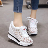 Mesh Breathable Shoes Woman Platform Heels Casual Shoes Women 2020 Wedges Platform Shoes For Women Chaussures