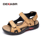 Top Quality Sandal Men Sandals Summer Genuine Leather Sandals Men Outdoor Shoes Men Leather Shoes Big Plus size 46 47