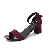 2020 Women Summer Ankle-Wrap Shoes 5CM Gladiator Sandals Women Square heel Sandals Party Wedding Shoes 7CM Ladies