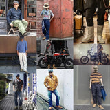 Men Cow Suede Snow Boots Retro American Engineer Boots Mid-barrel Motorcycle Boots Flat Sole Solid Warm Soft Martin