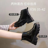 Breakj Boots Women's New Mid-Autumn 2025 New Thick Bottom British Wind Students With Thick-Bottomed Short Boots In Front Of The