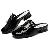 Women Slipper's 2021 Ladies Summer Slippers Shoes Women Low Heels Fashion Mules Summer Shoes Genuine Leather Large