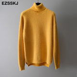 autumn winter oversize turtlenect thick wool cashmere sweater pullovers women long sleeve female casual big sweater