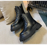 Boots Women's 2020 New winter Solid Color women shoes Thin Single women Boots Breathable Platform