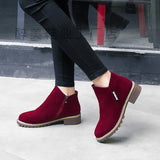 Breakj Women's Boots Autumn And Winter Grinding Party And The Korean Version Of Martin Boots Women's Casual Large-Size Short-Bobine Cotton Boots