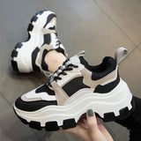 Chunky Sneakers Thick Bottom Platform Vulcanize Shoes Fashion Breathable Casual Running Shoe for Woman Female