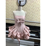 Girl Sweet Ponbo Cake Take Take Dress With Same-Color Pumpkin Shorts Strap To Repair Birthday