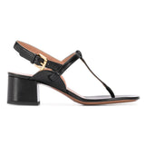 Fashion Clip Toe Sandals Thick Heel T-Belt Large-Size Women's Shoes
