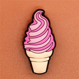 PVC Dessert Shoe Buckle Accessories Various ice creams Shoes Decoration Jibz for Croc Charms Bracelets Kids Gifts