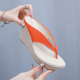 Breakj Cm Bohemian Beach Sandals Thick Soles Heel Clipper Waterproof Table Word Toe