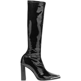 Breakj Bean With The Same Thin Boots High And Coarse With Square Knight Boots 2025 New Patent Leather But Knee High