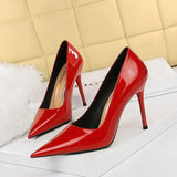 Breakj Simple Thin Heel High Heel Shallow Pointed Head Sexy Thin Professional OL Women's Single Shoes High