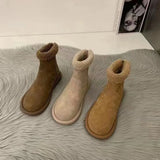 Breakj Fashion Short Tube And Velvet Inside The Boots Foreign Style Fashion Retro British Style Versatile Photos Out Of Hot