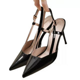 Breakj Sandals Women 2025 Spring New Pointed Fairy Style Naked Color After The Empty Buckle With Fine High