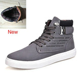 2022 Hot Men Shoes Fashion Warm Fur Winter Men Boots Autumn Leather Footwear For Man New High Top Canvas Casual Shoes