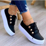 White Shoes Women 2022 Fashion Round Toe Platform Shoes Size Casual Shoes Women Lace Up Flats Women Loafers Zapatos