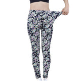 Fashion Women Leggings Beautiful Leaf Floral Printing High Waist Jeggings Stretch Pant Sexy Hot Sale Clothing