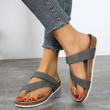 Breakj New Summer Flat Sandals Beach Shoes Casual Slippers Round Head Toe Large Beach