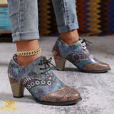 Breakj Autumn And Winter New Women's Boots Rough High And Martin Boots British Style National Style Women