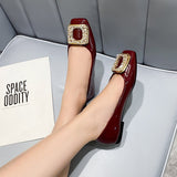 Women's Shoes Summer And Autumn New Style Rhinestone Buckle Flat Round Head Soft Bottom All-match Shoes
