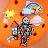 Space Alien Designer Shoe Charms 5pcs/lot Croc Buckle Accessories Luxury Rainbow Sun Clog Dog Jewelry Decorations