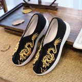 Breakj Men's Shoes Casual Cloth Shoes Father Shoes Fashion Three-Dimensional Relief Embroidered Soft Sole Walking Shoes Spring And Summer Style Men's Single