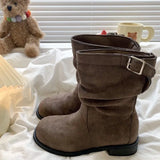 Breakj Boots Cowboy Boots Women's Shoes 2025 New Autumn And Winter Single Boots Pile Boots Boots Small Short Boots Martin