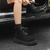 Breakj Martens Couples Fall 2024 Short Boots Fashion Ready Large Yellow Boots British Style Work Boots