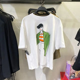Summer Fashion Girl Print T-shirt Women O-Neck Short Sleeve Tees Female Casual