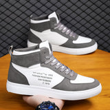 New Extra Large AJ Men's Shoes Korean Trend High Upper Board Shoes Black And White Panda