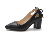 Heels Women's 2023 New Women's Shoes Pointed Toe Shallow Mouth Single Shoes Women's Thick Heel Fashion Shoes Size