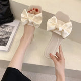 Flat-Soled Slippers Women Wear 2023 Summer New Korean Version Of Bowknot