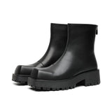 Breakj Square Sleeve Martens Men's Platform Short Boots Men Autumn / Winter Muffin Smoke Boots