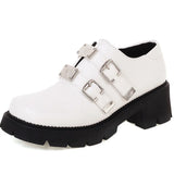 2021 New Arrivals Solid Buckle Chunky Heel Platform women's Pumps Big Size 43 Trendy Leisure Classice Women