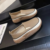 Breakj 2024 New Shallow Mouth Retro Low Top Platform With A Single Shoe Comfortable Casual Women's Shoes