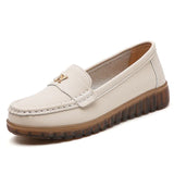 Breakj Shoes Summer New Soft Soles Lightweight Ladies Leather Shoes Casual Single Shoes Women's One-Legged Pedalle Lefu Bean