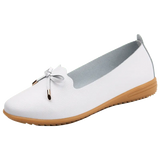 Shoes Butterfly Knot Flat Slip On White Gray Black Hollow Out Breathable Tassel Female Footwear Party Dress Bullet